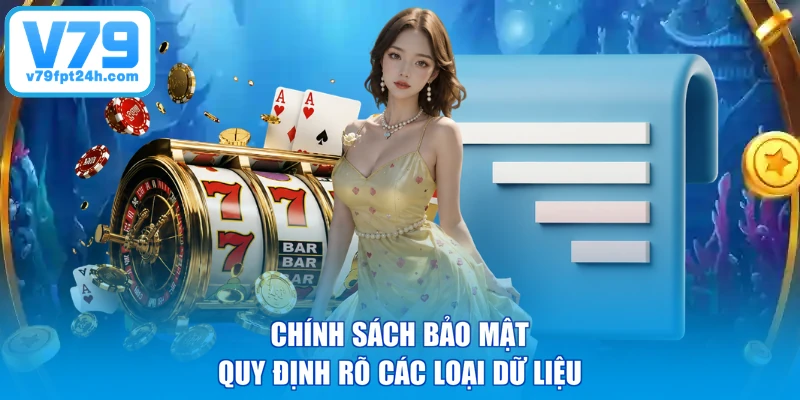 Chính sách bảo mật quy định rõ các loại dữ liệu