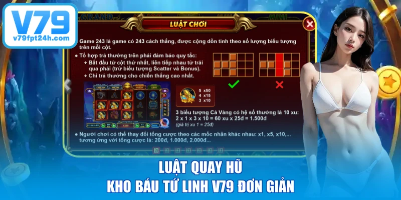 Luật quay hũ Kho Báu Tứ Linh V79 đơn giản